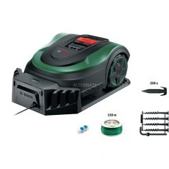 Bosch Mähroboter Indego M+ 700 (grün/schwarz, Mit Connect-Funktion / GSM)