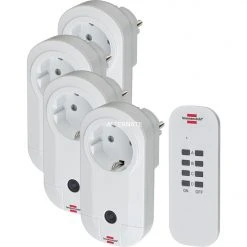 Smarte Steckdosen Brennenstuhl Comfort-Line Funkschalt-Set CE1 4001, Schaltsteckdose (weiß, 4 Stück)