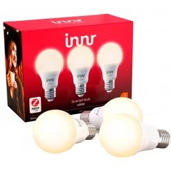 Leuchtmittel INNR Smart Bulb White E27, LED-Lampe (3er-Pack, Ersetzt 58 Watt)