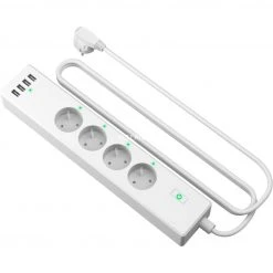 Smarte Steckdosen MEROSS MSS425F Smart Wi-Fi Steckdosenleiste, Schaltsteckdose (weiß)