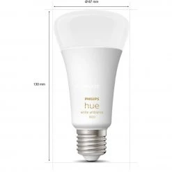 Leuchtmittel Philips Hue White Ambiance A67 E27, LED-Lampe (ersetzt 75 Watt) 8 Leuchtmittel Philips Hue White Ambiance A67 E27, LED-Lampe (ersetzt 75 Watt) -Smart Home Zubehör Verkaufsgeschäft Philips Hue White Ambiance A67 E27 LED Lampe@@1791990 2