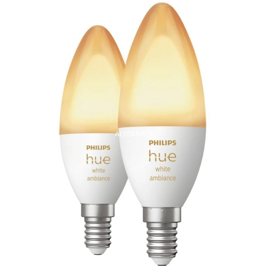 Leuchtmittel Philips Hue White Ambiance E14, LED-Lampe (Doppelpack, Ersetzt 25 Watt) 3 Leuchtmittel Philips Hue White Ambiance E14, LED-Lampe (Doppelpack, Ersetzt 25 Watt)