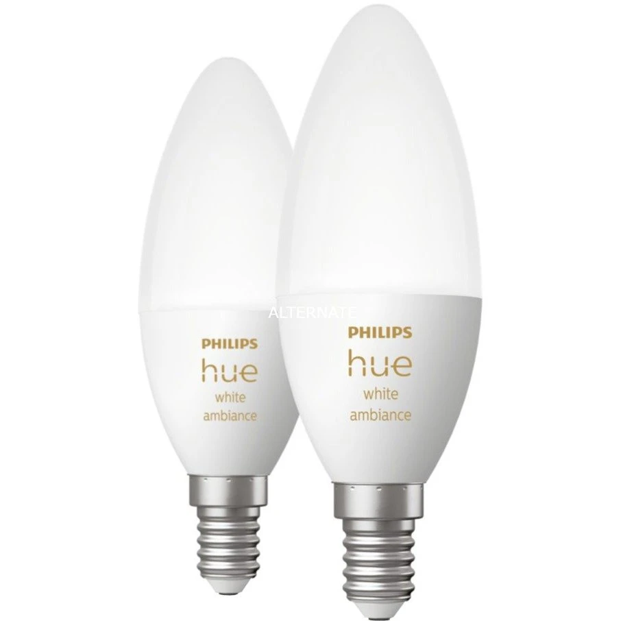 Leuchtmittel Philips Hue White Ambiance E14, LED-Lampe (Doppelpack, Ersetzt 25 Watt) 4 Leuchtmittel Philips Hue White Ambiance E14, LED-Lampe (Doppelpack, Ersetzt 25 Watt) – Bild 2