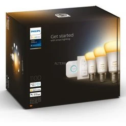Leuchtmittel Philips Hue White Ambiance Starter-Kit E27, LED-Lampe (drei Lampen, Eine Hue-Bridge, Ein Dimmschalter, Ersetzt 60 Watt) -Smart Home Zubehör Verkaufsgeschäft Philips Hue White Ambiance Starter Kit E27 LED Lampe@@1791965 3