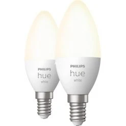 Leuchtmittel Philips Hue White E14, LED-Lampe (Doppelpack, Ersetzt 40 Watt)