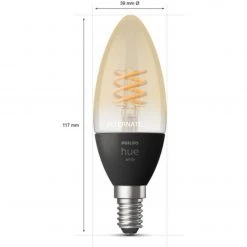 Leuchtmittel Philips Hue White E14, LED-Lampe (ersetzt 28 Watt, Filament) 8 Leuchtmittel Philips Hue White E14, LED-Lampe (ersetzt 28 Watt, Filament) -Smart Home Zubehör Verkaufsgeschäft Philips Hue White E14 LED Lampe@@1791997 2