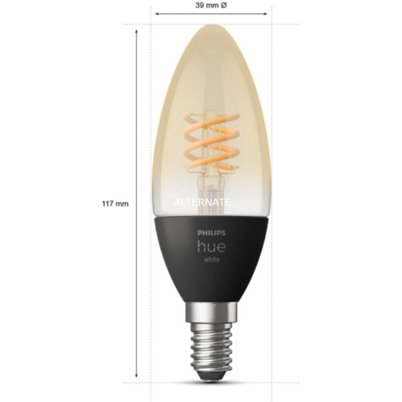 Leuchtmittel Philips Hue White E14, LED-Lampe (ersetzt 28 Watt, Filament) 5 Leuchtmittel Philips Hue White E14, LED-Lampe (ersetzt 28 Watt, Filament) – Bild 3
