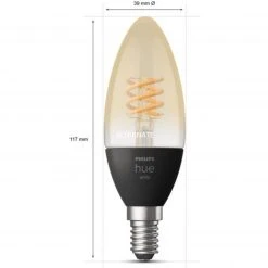 Leuchtmittel Philips Hue White E14, LED-Lampe (Doppelpack, Ersetzt 28 Watt, Filament) 8 Leuchtmittel Philips Hue White E14, LED-Lampe (Doppelpack, Ersetzt 28 Watt, Filament) -Smart Home Zubehör Verkaufsgeschäft Philips Hue White E14 LED Lampe@@1791998 2