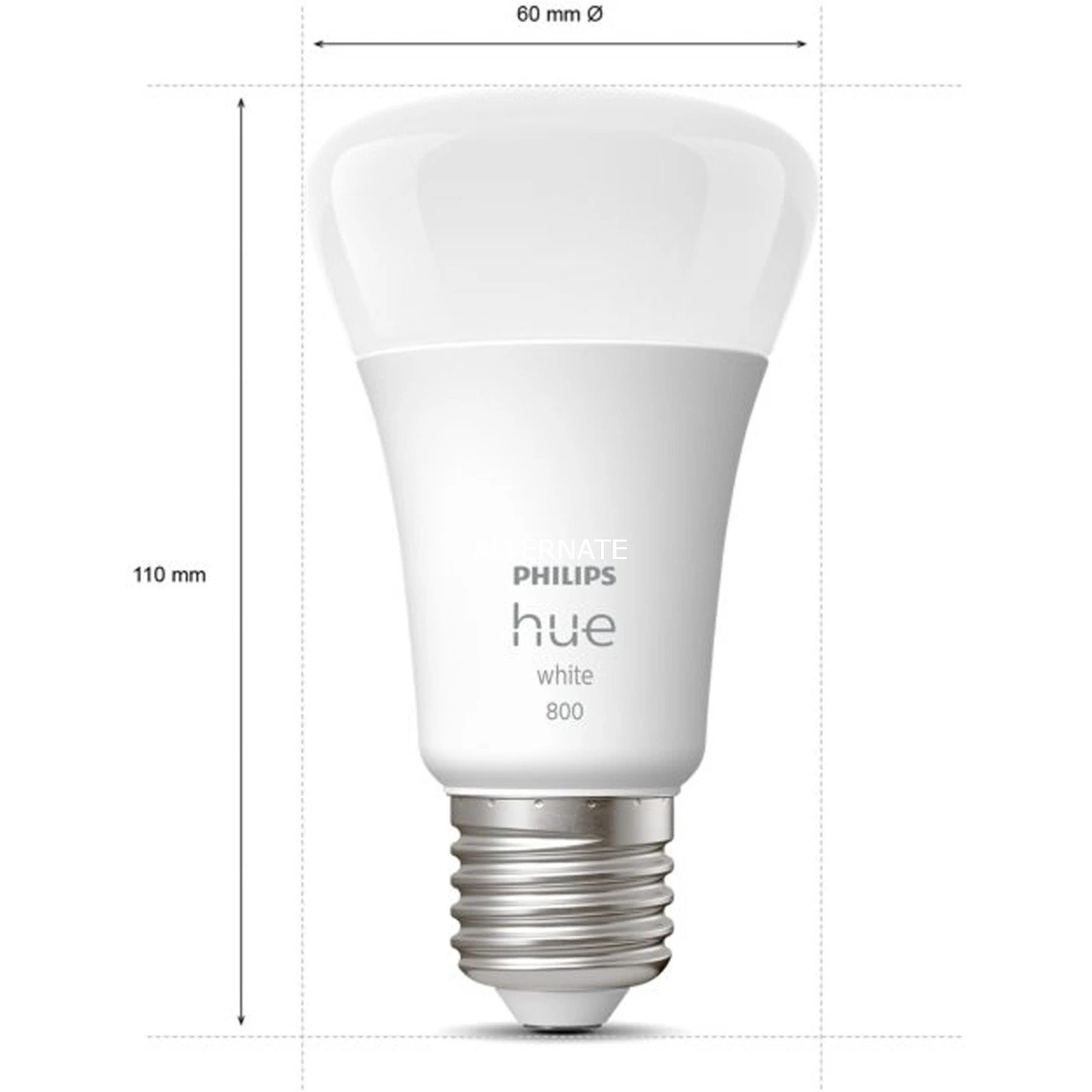 Leuchtmittel Philips Hue White E27, LED-Lampe (Viererpack, Ersetzt 60 Watt) 5 Leuchtmittel Philips Hue White E27, LED-Lampe (Viererpack, Ersetzt 60 Watt) – Bild 3