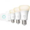 Leuchtmittel Philips Hue White Starter-Kit E27, LED-Lampe (drei Lampen, Eine Hue-Bridge, Ein Dimmschalter, Ersetzt 75 Watt)