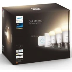 Leuchtmittel Philips Hue White Starter-Kit E27, LED-Lampe (drei Lampen, Eine Hue-Bridge, Ein Dimmschalter, Ersetzt 75 Watt) -Smart Home Zubehör Verkaufsgeschäft Philips Hue White Starter Kit E27 LED Lampe@@1791952 3