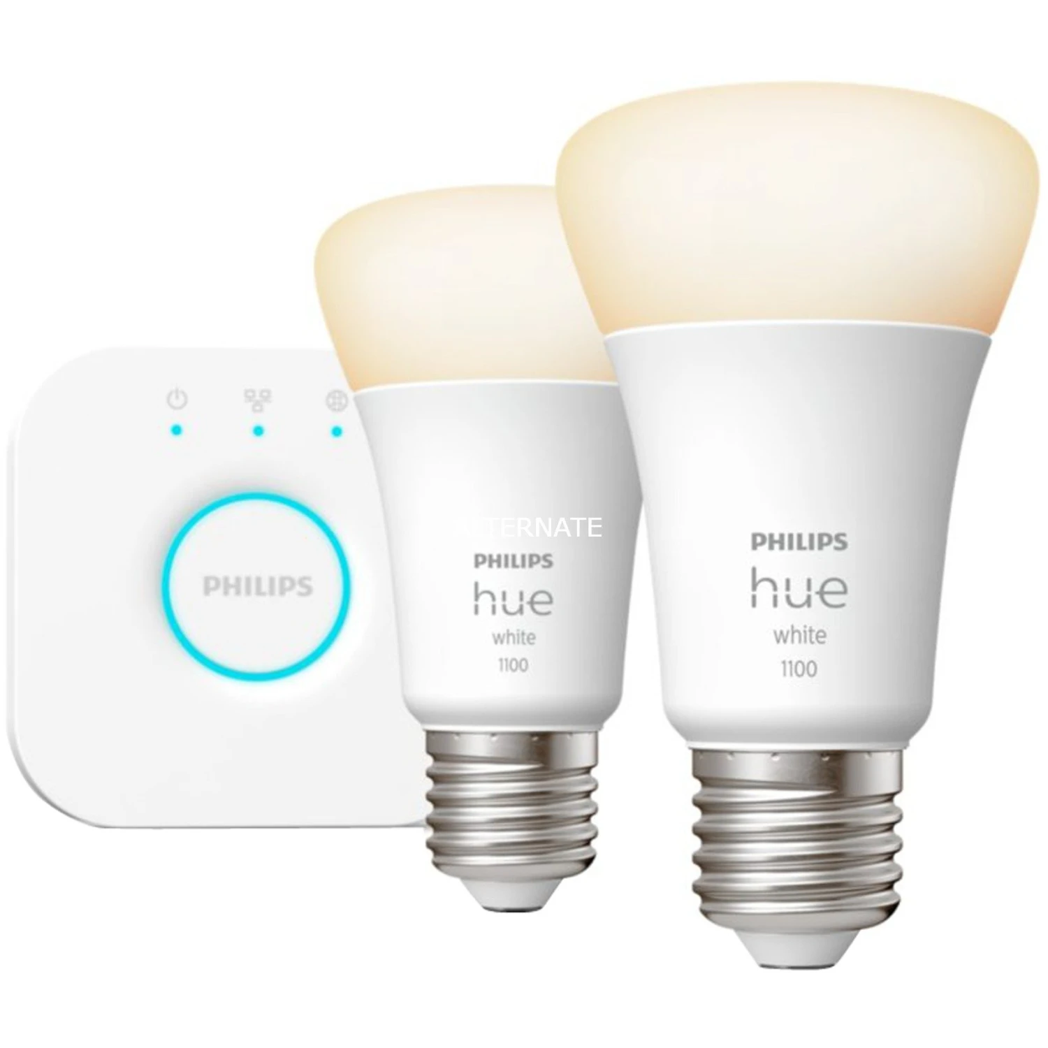 Leuchtmittel Philips Hue White Starter-Kit E27, LED-Lampe (zwei Lampen, Eine Hue-Bridge, Ersetzt 75 Watt) 3 Leuchtmittel Philips Hue White Starter-Kit E27, LED-Lampe (zwei Lampen, Eine Hue-Bridge, Ersetzt 75 Watt)