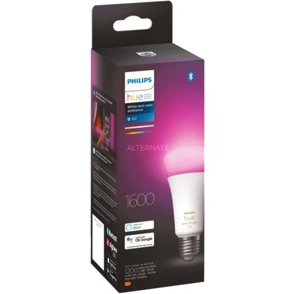 Leuchtmittel Philips Hue White & Color Ambiance A67 E27, LED-Lampe (ersetzt 75 Watt) – Bild 2