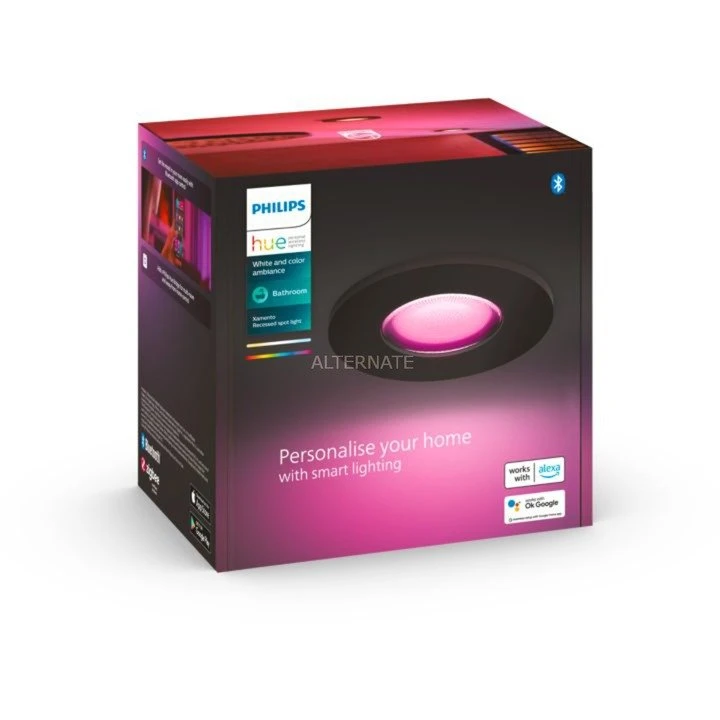 Leuchten Philips Hue White & Color Ambiance Xamento Einbauspot, LED-Leuchte (schwarz, 1 Stück) – Bild 5